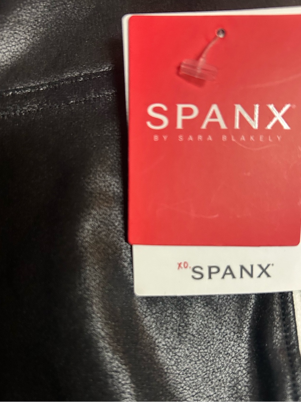 NWT Spanx Faux Leather Side Stripe Leggings Size SP White & Black - Picture 6 of 8